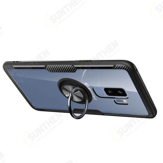 Clear Ring Grip Kickstand Magnetic Adsorption Protective Case For Samsung Galaxy S9/S9 Plus