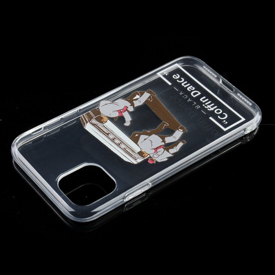 Coffin Dance Team Pattern Fashion Cartoon Shockproof Transparent TPU Protective Case for iPhone 11 / 11 Pro / 11 Pro Max