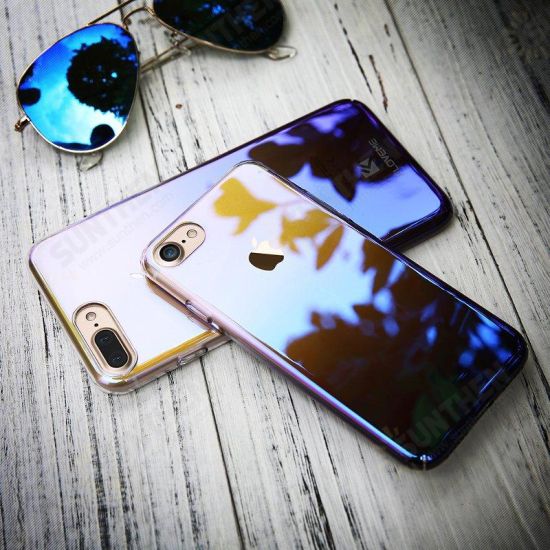 Color Gradient Transparent Hard PC Case For iPhone 7 & 8