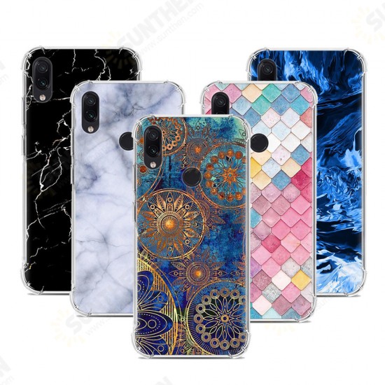 Colorful Painting Airbag Shockproof Soft TPU Protective Case for Xiaomi Redmi Note 7 / Xiaomi Redmi Note7 Pro Non-original