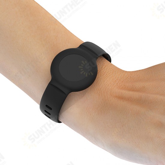 Creative Wearable Pure Soft Silicone Protective Cover Sleeve Watch Band for Apple AirTag bluetooth Tracker