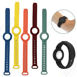 Creative Wearable Pure Soft Silicone Protective Cover Sleeve Watch Band for Apple AirTag bluetooth Tracker Creative Wearable Pure Soft Silicone Protective Cover Sleeve Watch Band for Apple AirTag bluetooth Tracker