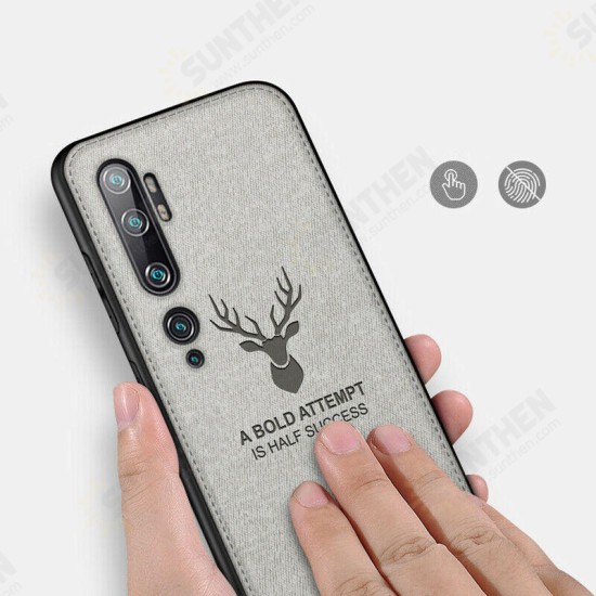 Deer Luxury Canvas Cloth Shockproof Anti-fingerprint Protective Case for Xiaomi Mi Note 10 / Xiaomi Mi CC9 PRO Non-original