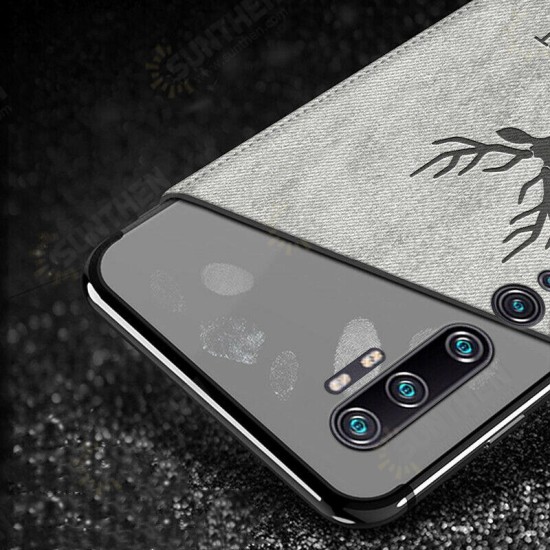 Deer Luxury Canvas Cloth Shockproof Anti-fingerprint Protective Case for Xiaomi Mi Note 10 / Xiaomi Mi CC9 PRO Non-original