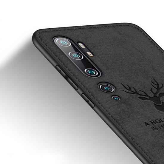 Deer Luxury Canvas Cloth Shockproof Anti-fingerprint Protective Case for Xiaomi Mi Note 10 / Xiaomi Mi CC9 PRO Non-original