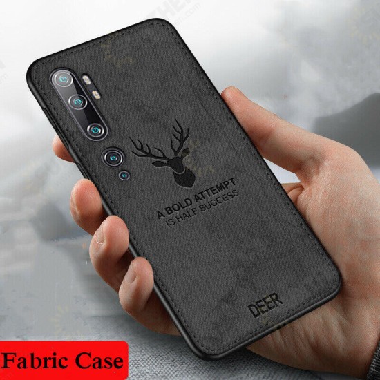 Deer Luxury Canvas Cloth Shockproof Anti-fingerprint Protective Case for Xiaomi Mi Note 10 / Xiaomi Mi CC9 PRO Non-original