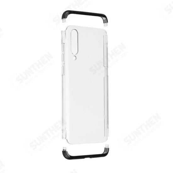 Detachable 2 in 1 Shockproof Plating Transparent Hard PC Protective Case for Xiaomi Mi9 / Mi 9 Transparent Edition