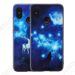 Electroplated Blu-Ray Tempered Glass Soft TPU Edge Protective Case For Xiaomi Mi8 Mi 8