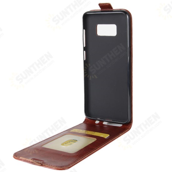 Flip Card Slot PU Leather Bag Case for Samsung Galaxy S8