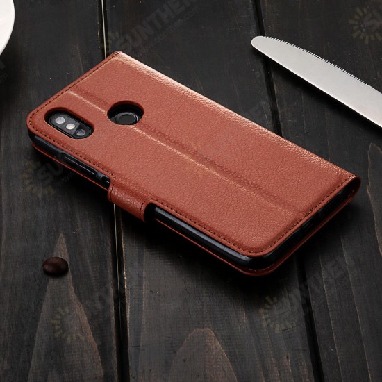 Flip Card Slot With Stand PU Leather Case Protective Case For Xiaomi Mi 8