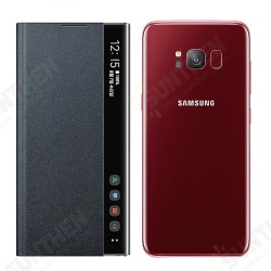 Foldable Flip Smart Sleep Window View Stand PU Leather Protective Case for Samsung Galaxy S8 / Galaxy S8+ Foldable Flip Smart Sleep Window View Stand PU Leather Protective Case for Samsung Galaxy S8 / Galaxy S8+