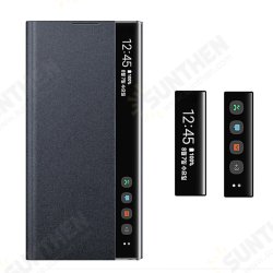 Foldable Flip Smart Sleep Window View Stand PU Leather Protective Case for Xiaomi Redmi 9 Non-Original