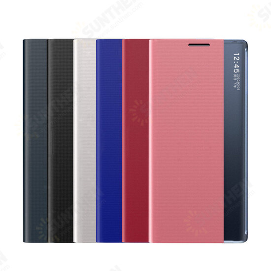 Foldable Flip Smart Sleep Window View Stand PU Leather Protective Case for Xiaomi Redmi Note 9 / Redmi 10X 4G Non-original Foldable Flip Smart Sleep Window View Stand PU Leather Protective Case for Xiaomi Redmi Note 9 / Redmi 10X 4G Non-original