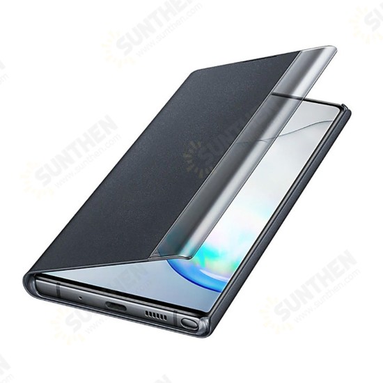 Foldable Smart Sleep Window View Stand Flip PU Leather Protective Case for Samsung Galaxy S10 2019