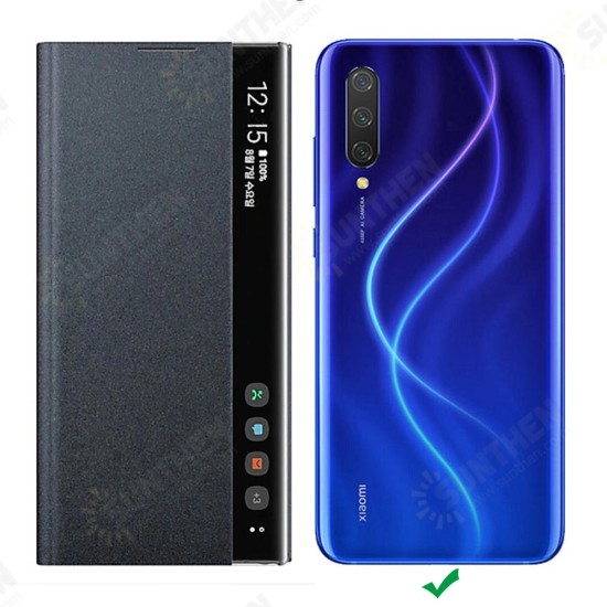 Foldable Smart Sleep Window View Stand Flip PU Leather Protective Case for Xiaomi Mi9 Mi 9 Lite / Xiaomi Mi CC9 Non-original Foldable Smart Sleep Window View Stand Flip PU Leather Protective Case for Xiaomi Mi9 Mi 9 Lite / Xiaomi Mi CC9 Non-original