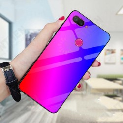 Gradient Color Tempered Glass Shockproof Protective Case For Xiaomi Mi 8 Lite Non-original