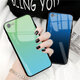 Gradient Color Tempered Glass Shockproof Scratch Resistant Protective Case for iPhone SE 2020