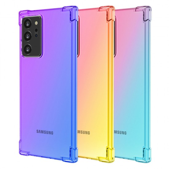 Gradient Color with Four-Corner Airbag Shockproof Translucent Soft TPU Protective Case for Samsung Galaxy Note 20 Ultra / Galaxy Note20 Ultra