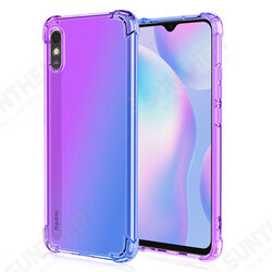 Gradient Color with Four-Corner Airbags Shockproof Translucent Soft TPU Protective Case for Xiaomi Redmi 9A Non-original