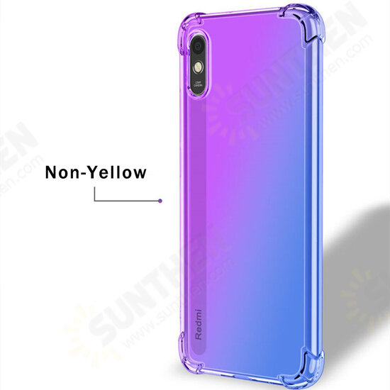 Gradient Color with Four-Corner Airbags Shockproof Translucent Soft TPU Protective Case for Xiaomi Redmi 9A Non-original