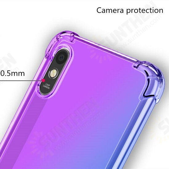 Gradient Color with Four-Corner Airbags Shockproof Translucent Soft TPU Protective Case for Xiaomi Redmi 9A Non-original