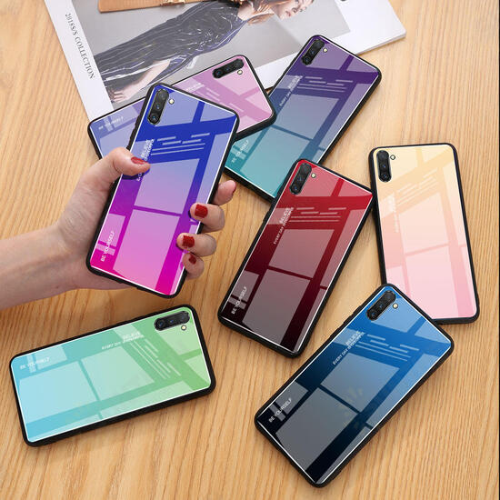 Gradient Tempered Glass Protective Case For Samsung Galaxy Note 10/Note 10 5G/Note 10+/Note 10+ 5G Scratch Resistant Back Cover