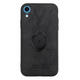 Happy Deer Ring Holder Bracket TPU+PU Leather Protective Case For iPhone XR 6.1 Inch