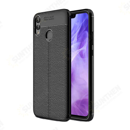 Honor 8X Luxury Litchi Pattern Shockproof PU Leather Protective Case