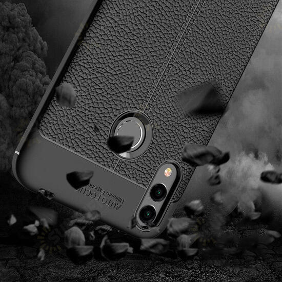 Honor 8X Luxury Litchi Pattern Shockproof PU Leather Protective Case