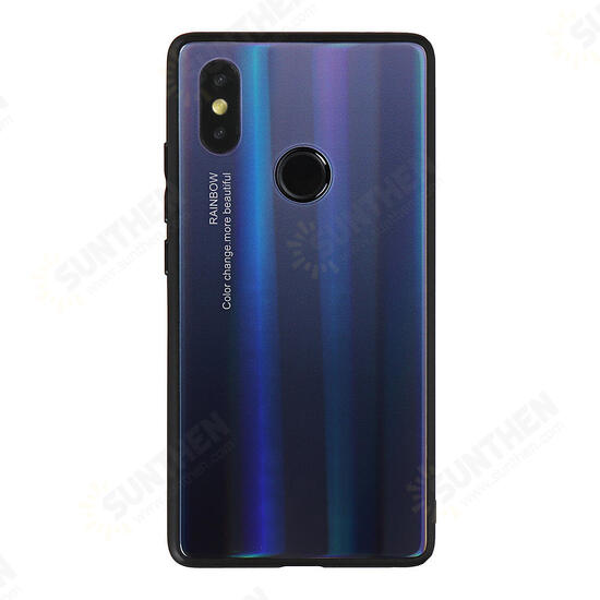 Laser Aurora Gradient Tempered Glass Shockproof Protective Case For Xiaomi Mi8 SE 5.88 Inch