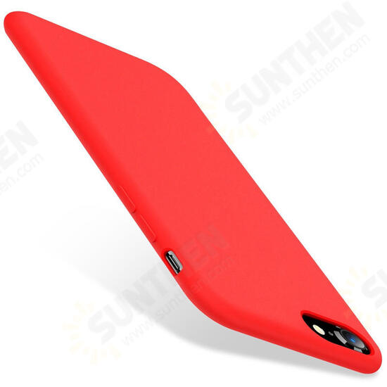 Liquid Silicone Soft Case Microfiber Cushion Back Cover Phone Case for iPhone 7/iPhone 8