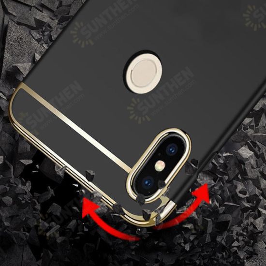 Luxury 3 in 1 Plating Frame Splicing PC Hard Protective Case For Xiaomi Mi A2 / Xiaomi Mi 6X Non-original