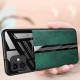 Luxury Business PU Leather Mirror Glass Shockproof Protective Case for iPhone X / iP XS