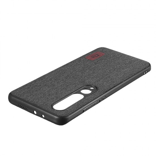 Luxury Canvas Fabric Splice Soft Silicone Edge Shockproof Protective Case for Xiaomi Mi 10 / Xiaomi Mi 10 Pro Non-original