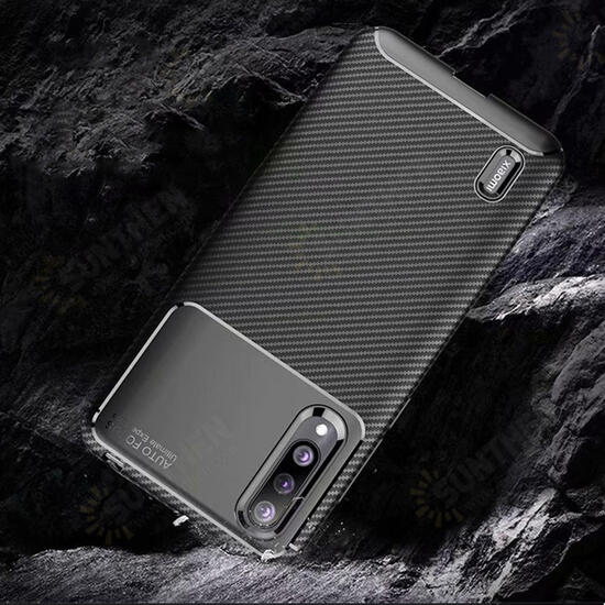 Luxury Carbon Fiber Shockproof Silicone Protective Case For Xiaomi Mi A3 / Xiaomi Mi CC9e Non-original