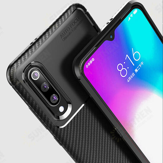 Luxury Carbon Fiber Shockproof Silicone Protective Case For Xiaomi Mi A3 / Xiaomi Mi CC9e Non-original