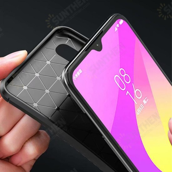 Luxury Carbon Fiber Shockproof Silicone Protective Case For Xiaomi Mi9 Mi 9 Lite / Xiaomi Mi CC9 Non-original