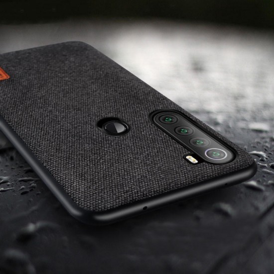Luxury Fabric Splice Soft Silicone Edge Shockproof Protective Case For Xiaomi Redmi Note 8T