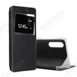 Luxury Flip with View Window PU Leather Full Body Protective Case for Xiaomi Mi 9 / Xiaomi Mi9 Transparent Edition