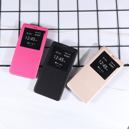 Luxury Flip with View Window PU Leather Full Body Protective Case for Xiaomi Redmi 8A Non-original