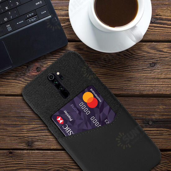 Luxury PU Leather Cloth With Card Slot Shockproof Anti-scratch Back Cover Protective Case for Xiaomi Redmi Note 8 Pro Non-original