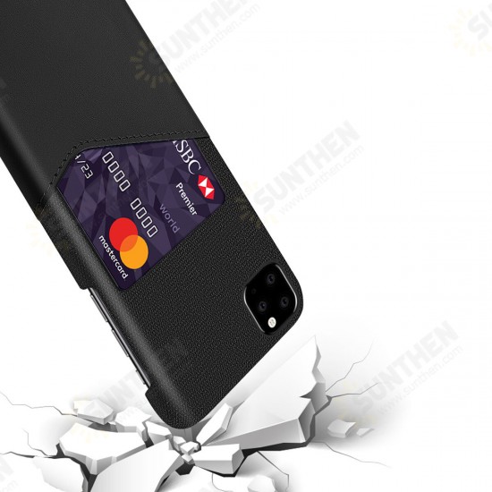 Luxury PU Leather Cloth with Card Slot Shockproof Anti-scratch Protective Case for iPhone 11 Pro Max 6.5 inch