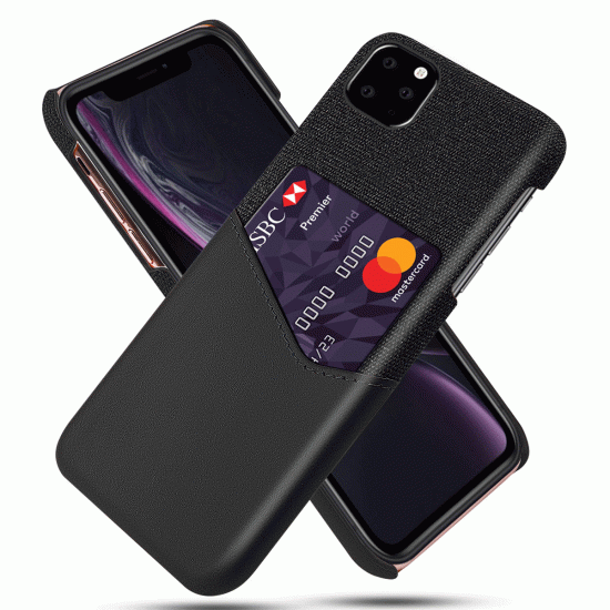 Luxury PU Leather Cloth with Card Slot Shockproof Anti-scratch Protective Case for iPhone 11 Pro Max 6.5 inch