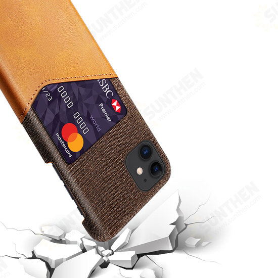 Luxury PU Leather Cloth with Card Slot Shockproof Anti-scratch Protective Case for iPhone 11 5.8 inch