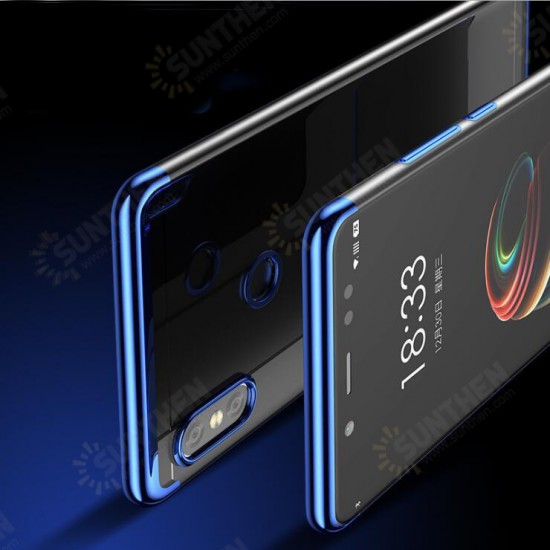 Luxury Ultra Thin Color Plating Shock-proof Soft TPU Protective Case For Xiaomi Redmi Note 5 Non-original