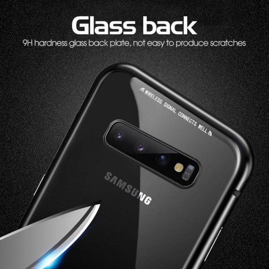 Magnetic Adsorption Aluminum Tempered Glass Protective Case for Samsung Galaxy S10e/S10/S10 Plus/S10 5G