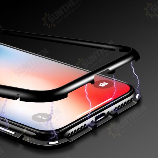 Magnetic Adsorption Metal Singel-side Tempered Glass Protective Case for iPhone 11 6.1 inch Magnetic Adsorption Metal Singel-side Tempered Glass Protective Case for iPhone 11 6.1 inch