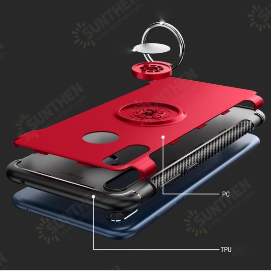 Magnetic Adsorption Protective Case with Finger Ring Holder for Xiaomi Redmi Note 7 /Redmi Note 7 PRO