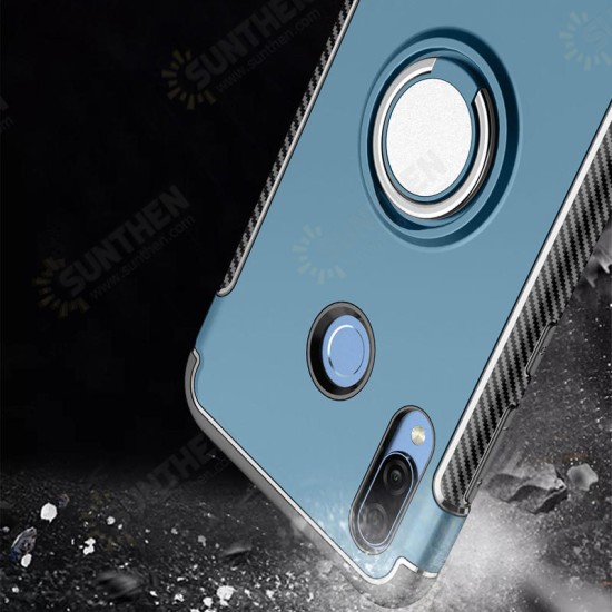 Magnetic Adsorption Protective Case with Finger Ring Holder for Xiaomi Redmi Note 7 /Redmi Note 7 PRO