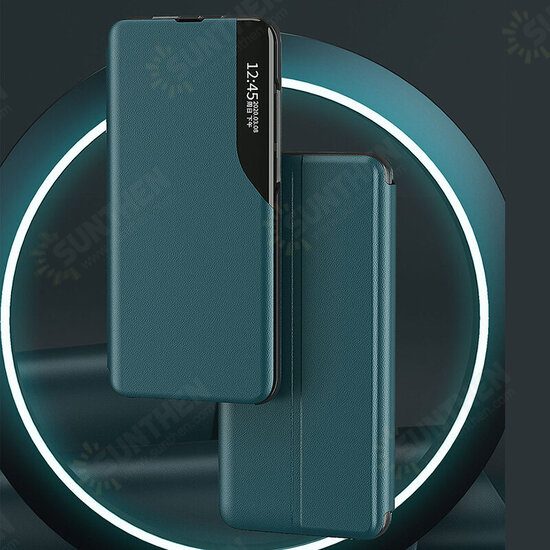 Magnetic Flip Smart Sleep Window View Shockproof PU Leather Full Cover Protective Case for Samsung Galaxy S9